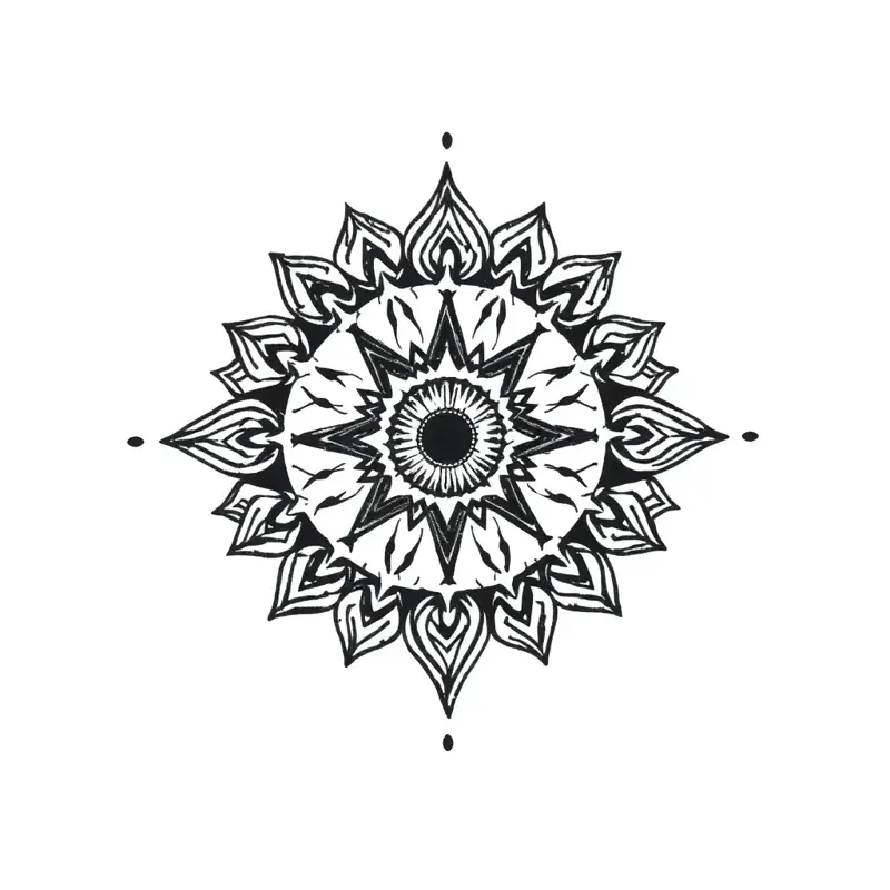 Tatouage œil style dotwork, design généré par IA