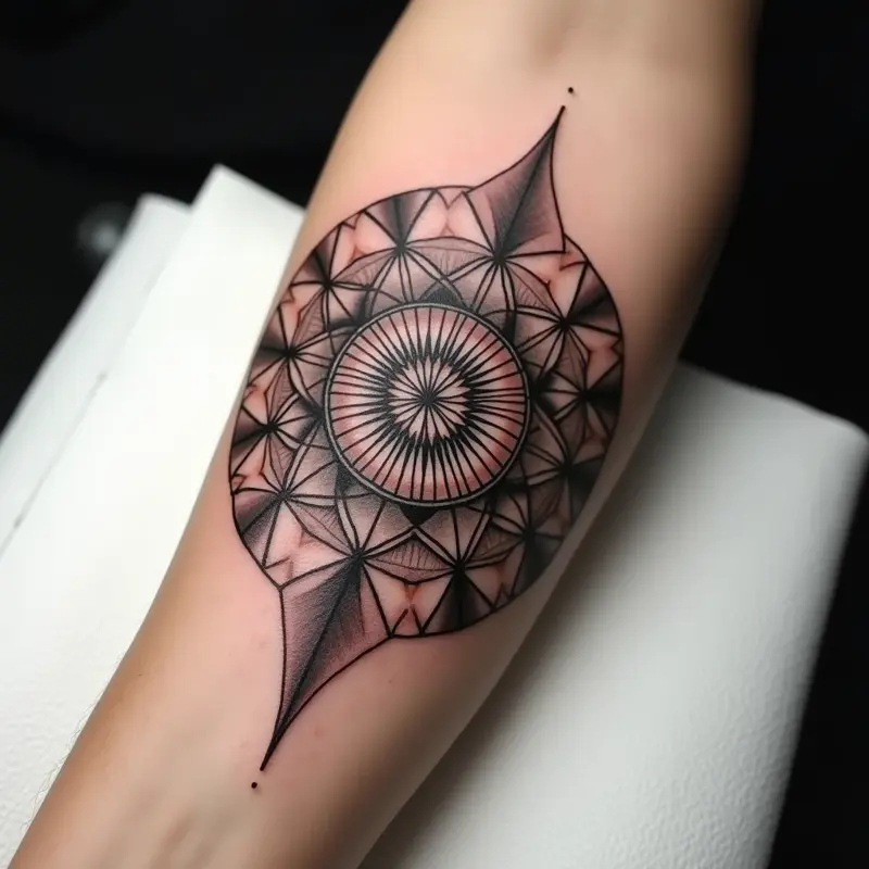 Tatouage mandala géométrique