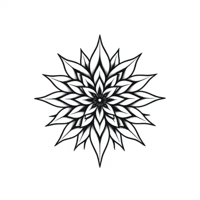 Tatouage lotus en style blackwork, design généré par IA