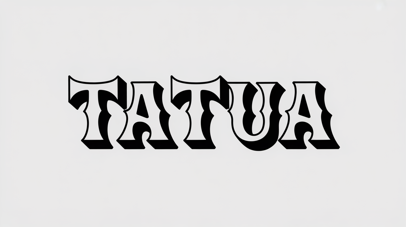 Aperçu de la police de tatouage 3D shadow