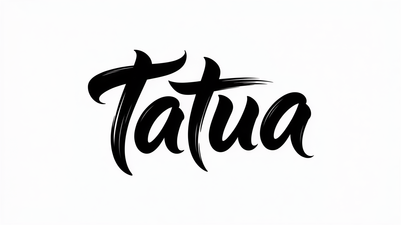 Aperçu de la police de tatouage Brush stroke