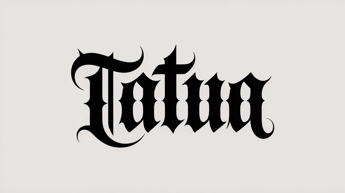 Aperçu de la police de tatouage Gothic épines