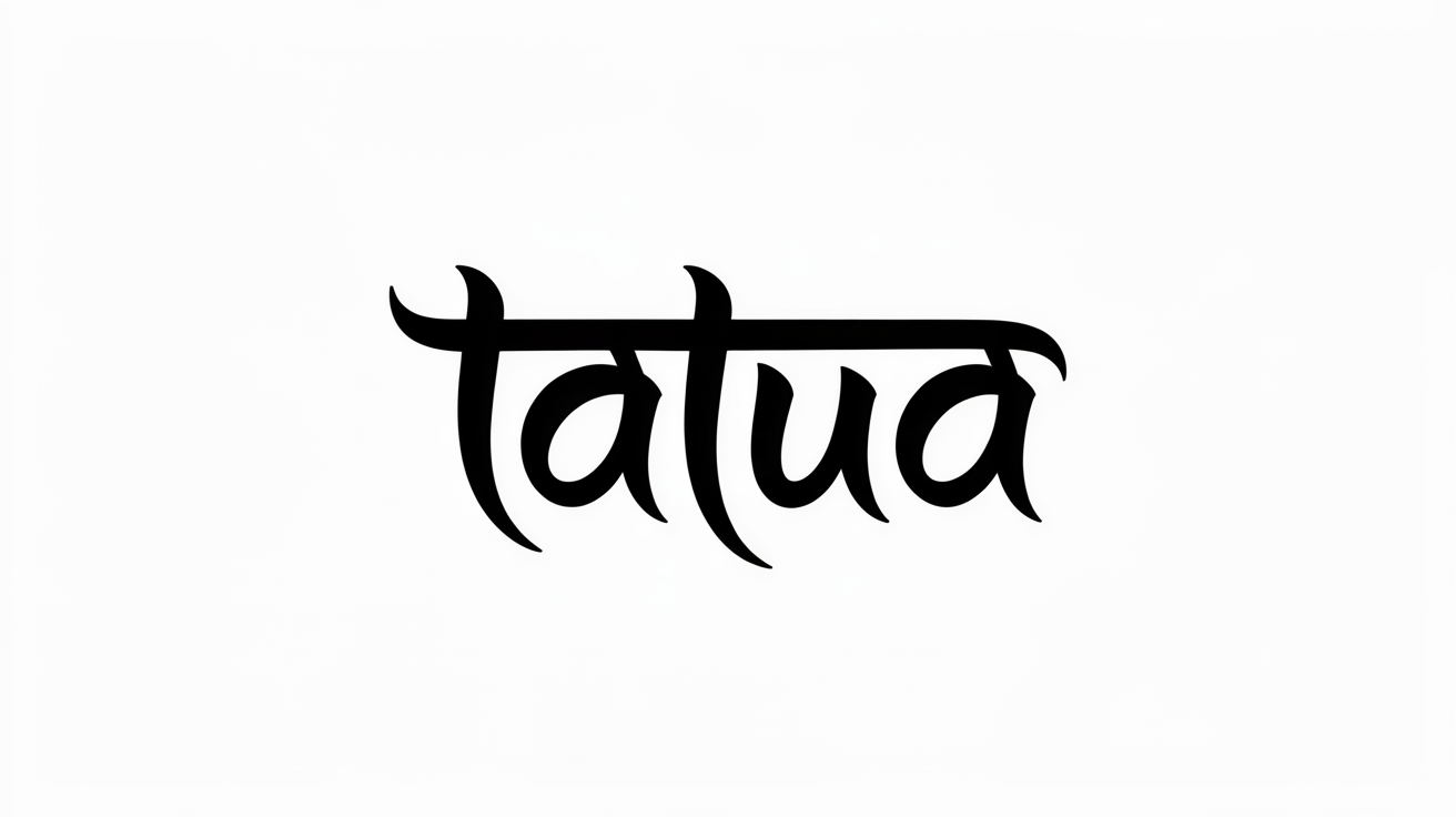 Aperçu de la police de tatouage Sanskrit