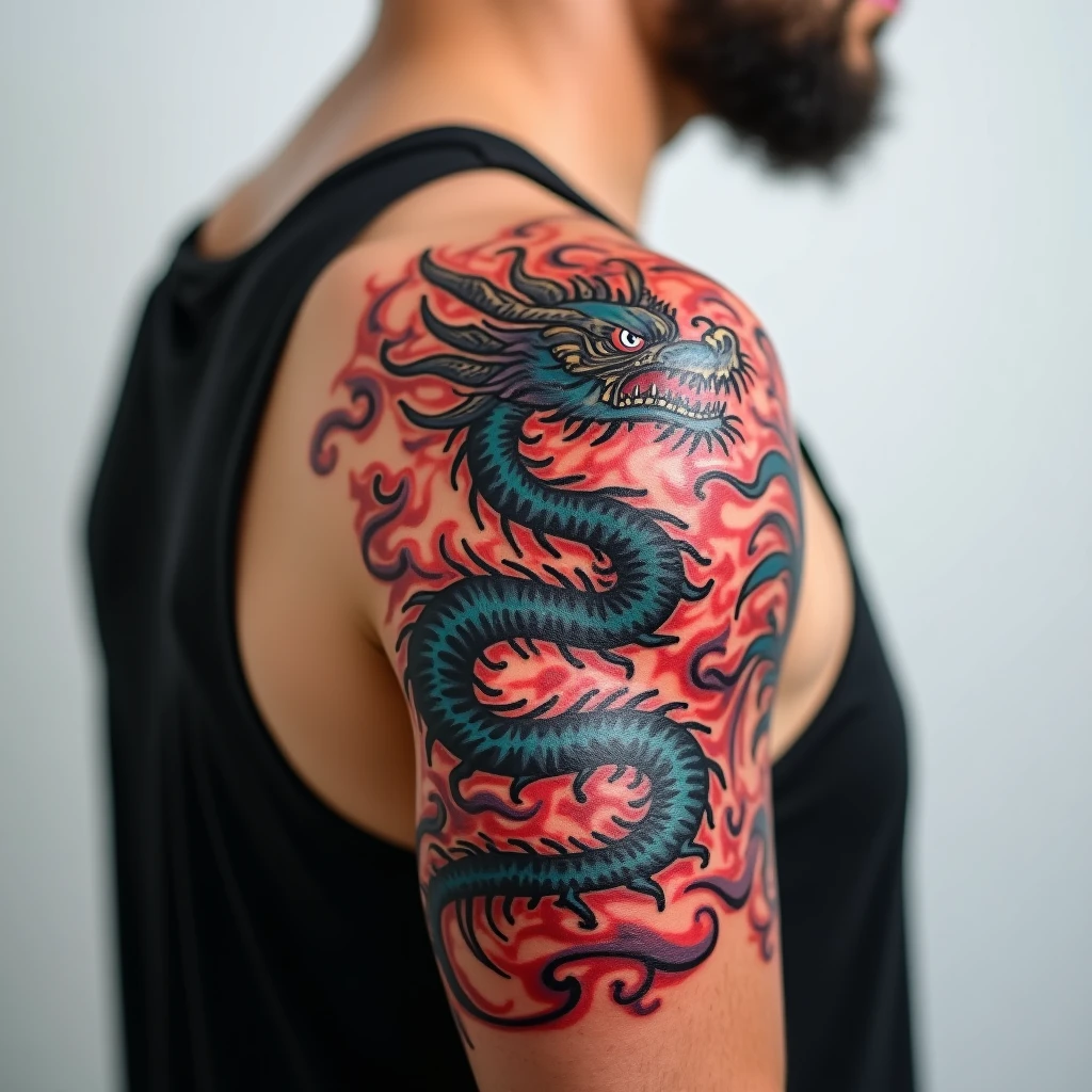 Tatouage dragon japonais irezumi