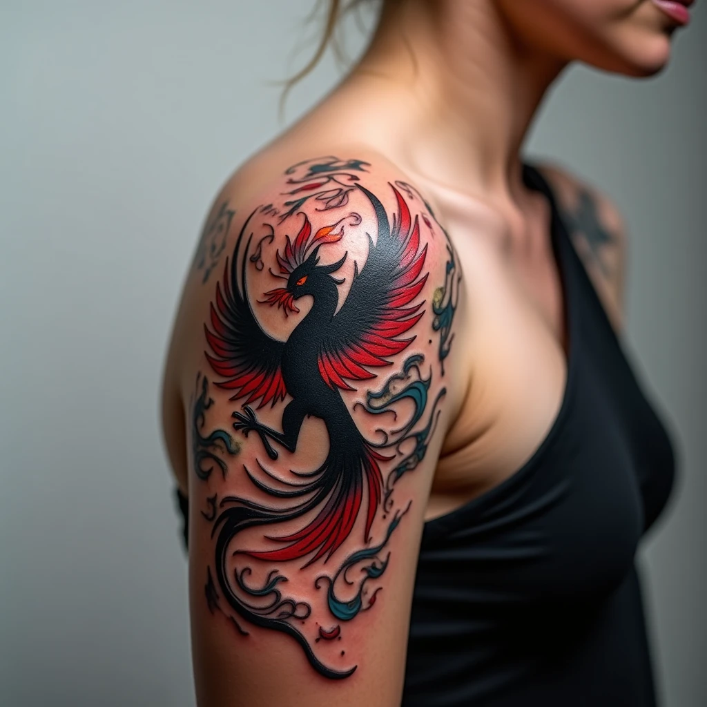 Tatouage phénix japonais