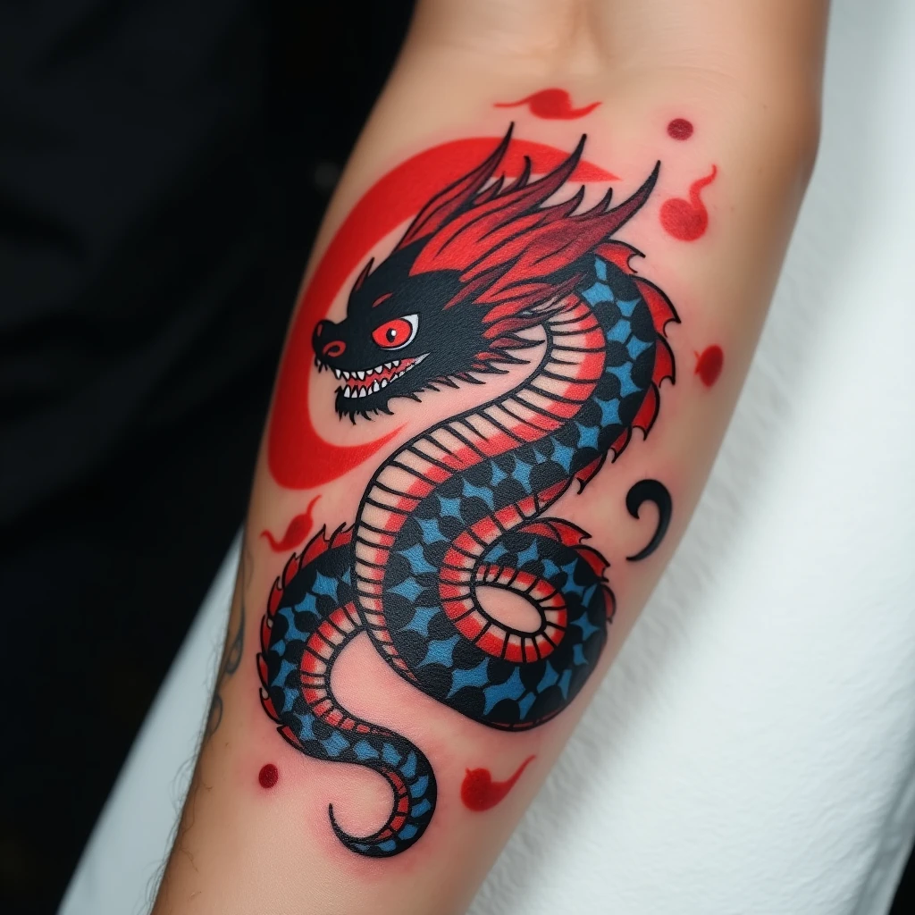 Tatouage serpent japonais