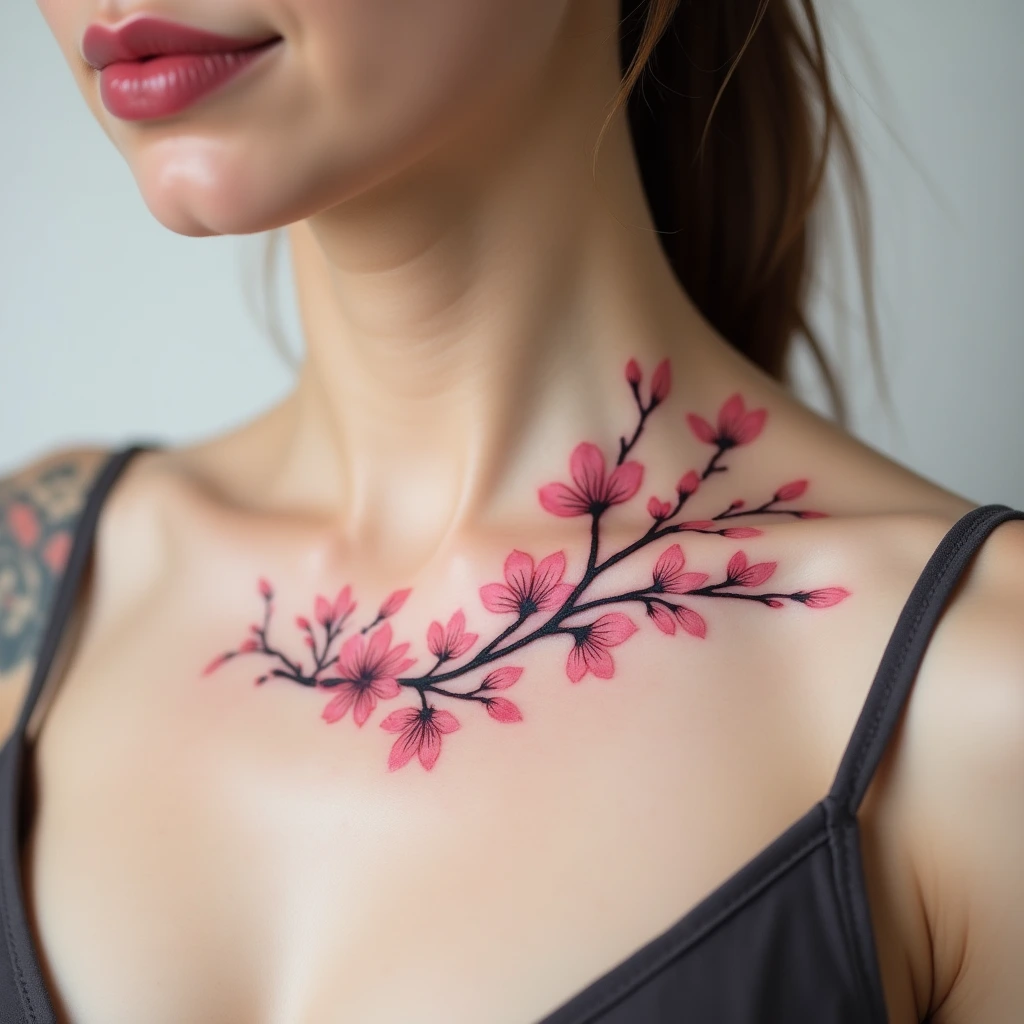 Cerisier sakura branche couleur