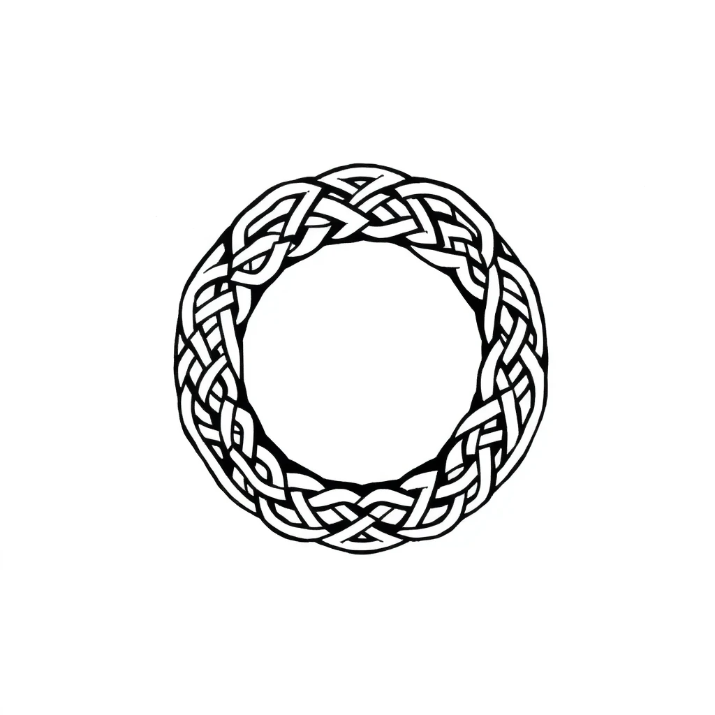 Tatouage tresse celtique refermée en cercle