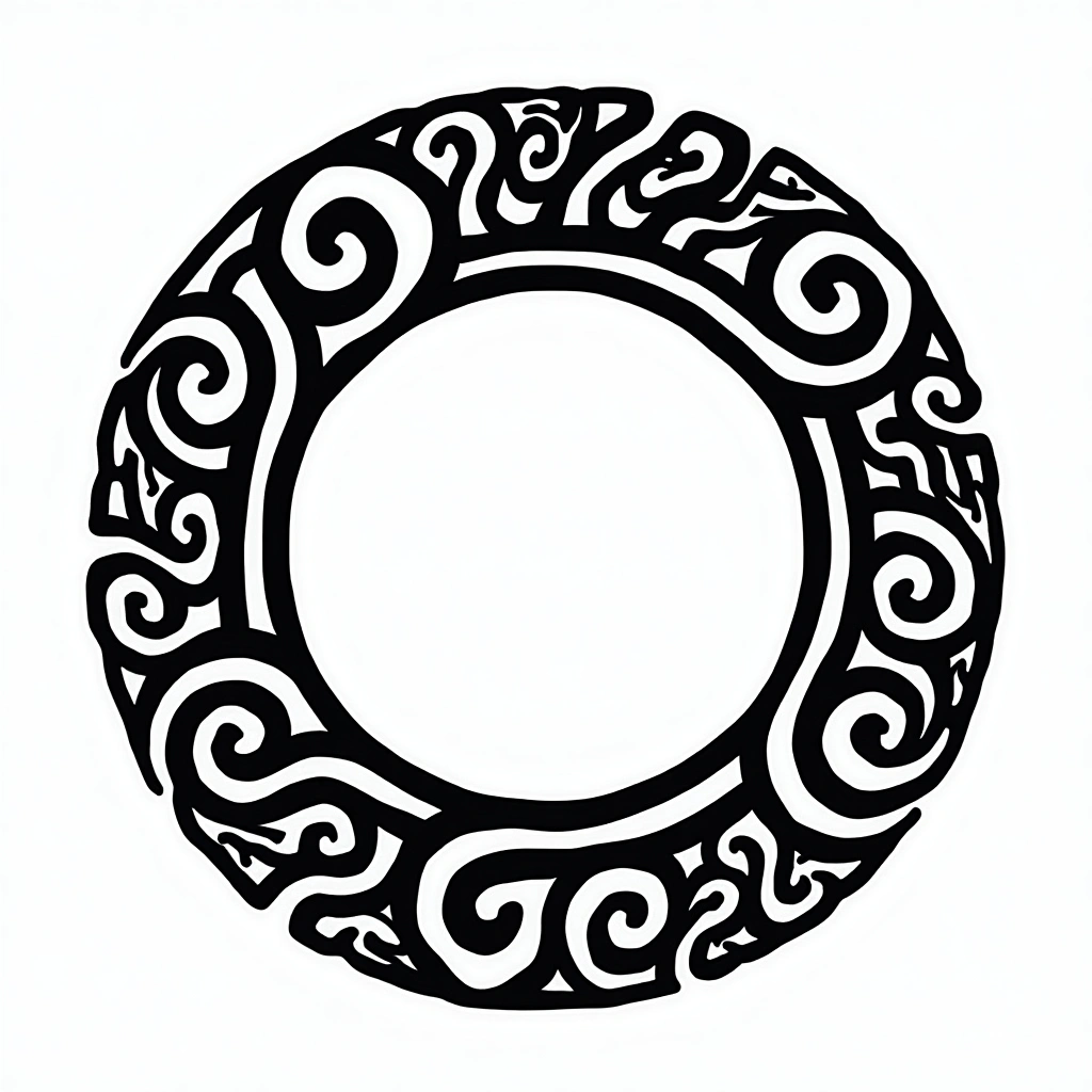 Tatouage anneau en style maori, design généré par IA