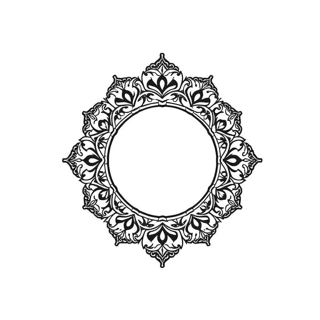 Tatouage anneau en style ornemental, design généré par IA