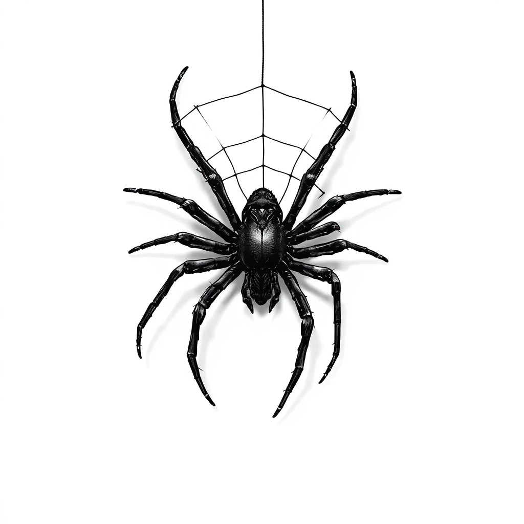 Tatouage araignée en style horror, design généré par IA