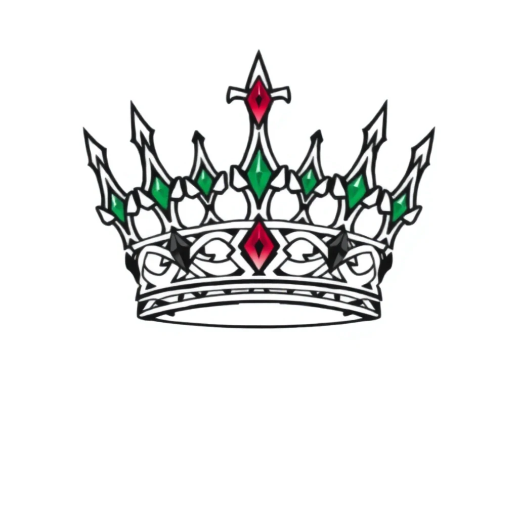 Tatouage couronne en style celtique, design généré par IA