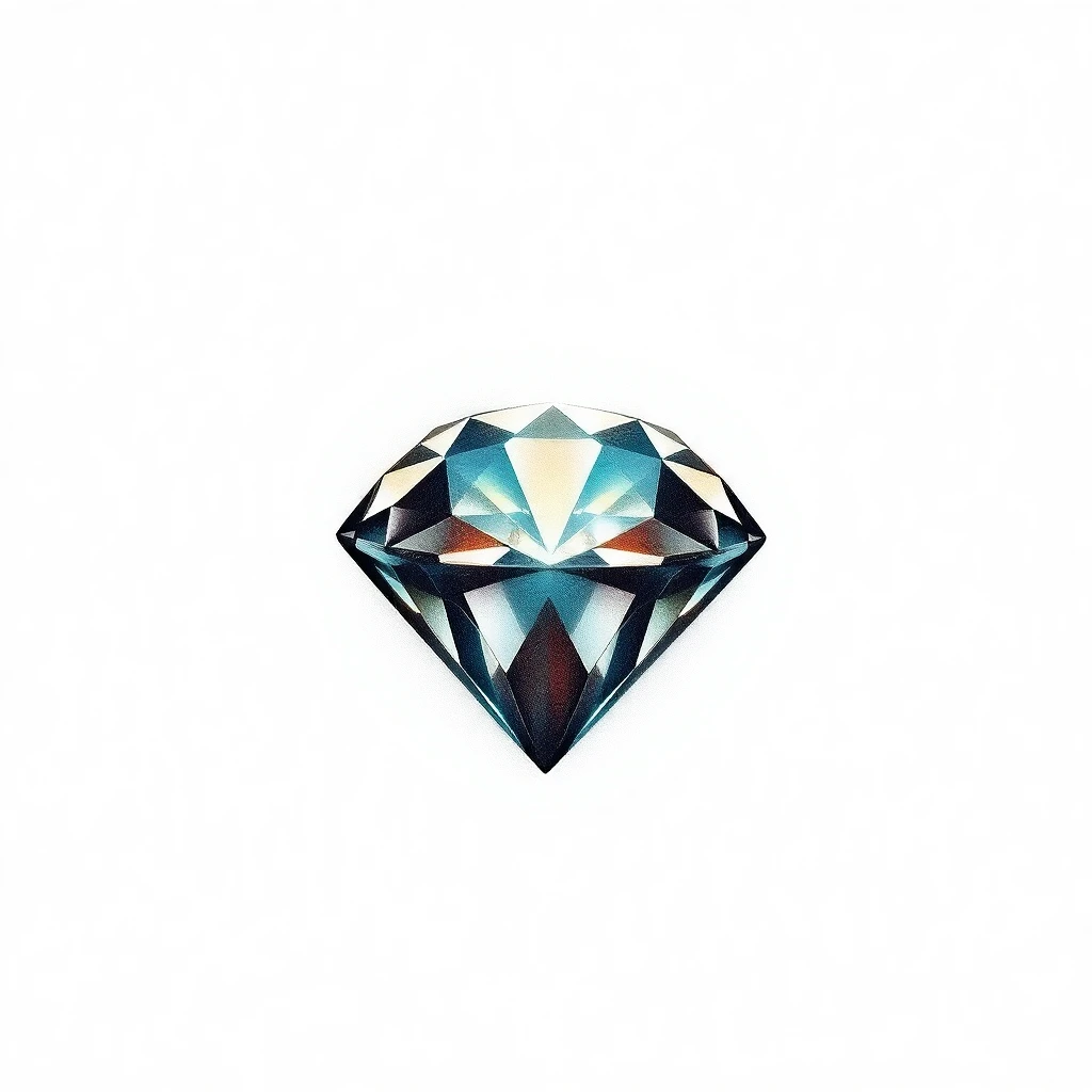 Tatouage diamant en style micro-réalisme, design généré par IA