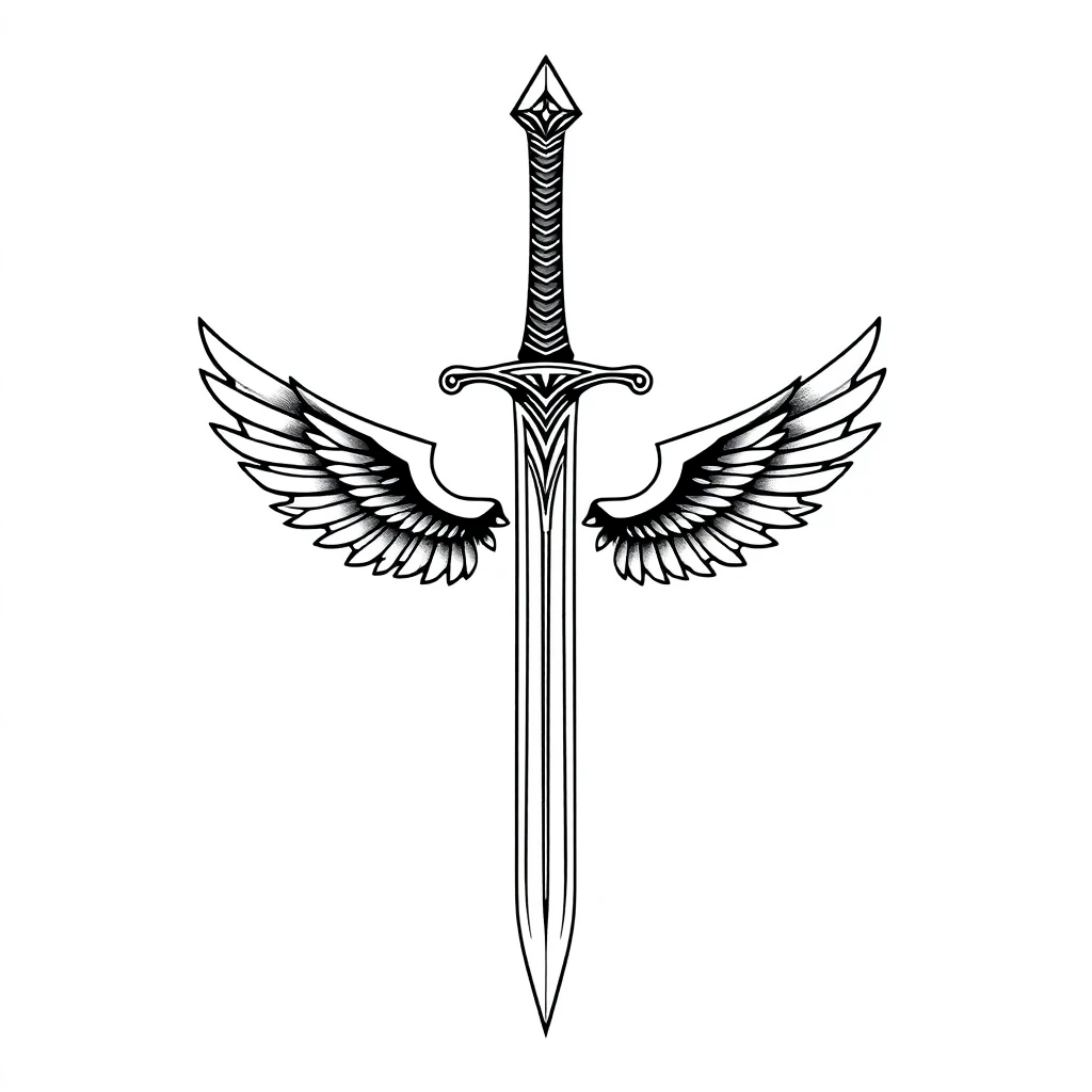 Tatouage fleche en style géométrique