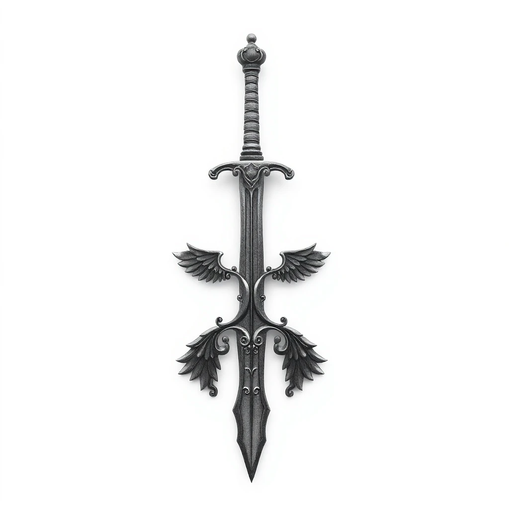 Tatouage épée en style micro-réalisme, design généré par IA