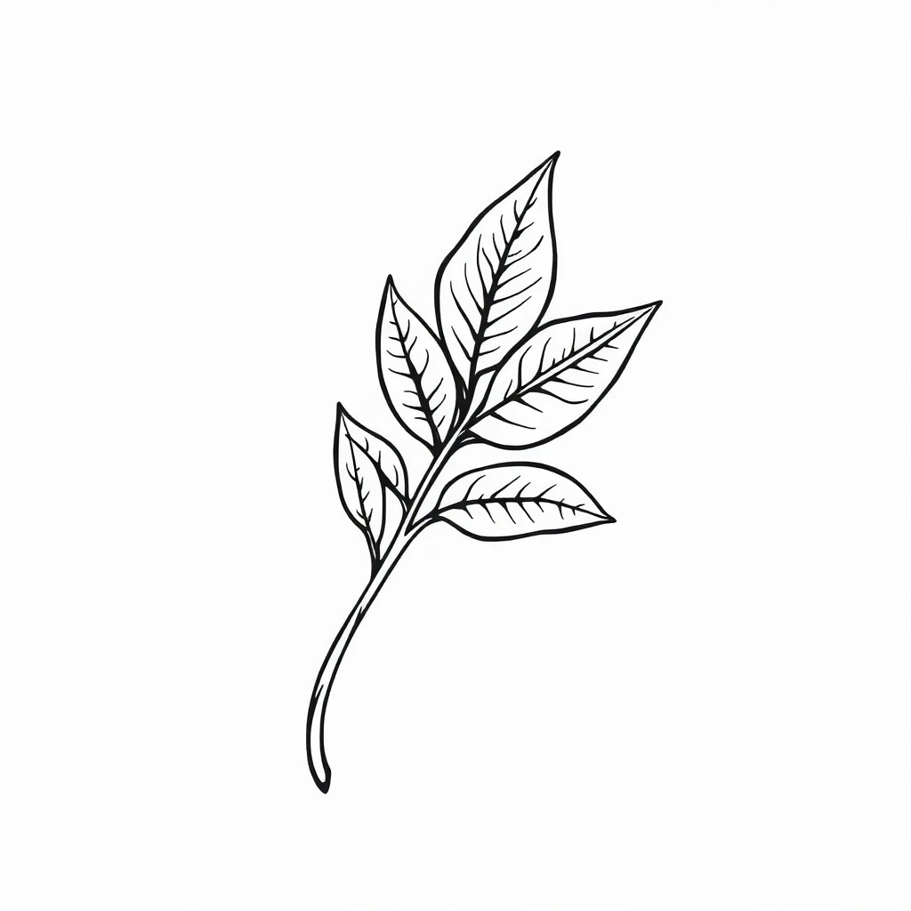 Tatouage feuille en style celtique, design généré par IA