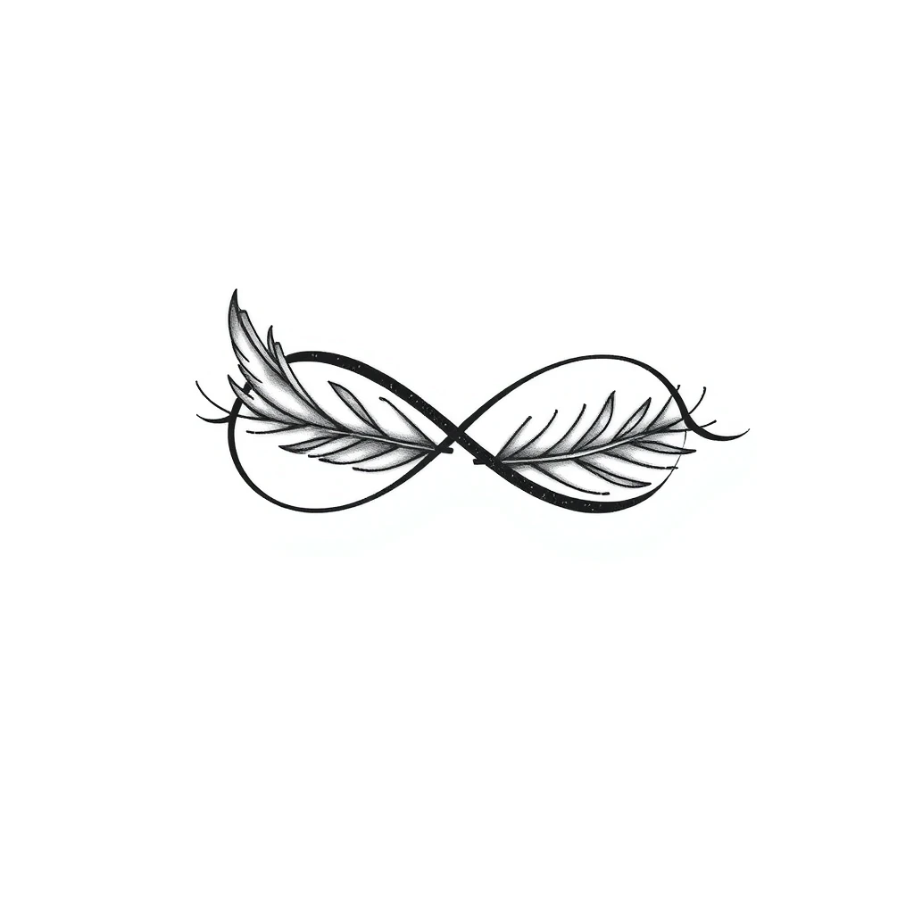 Tatouage infini en style minimaliste
