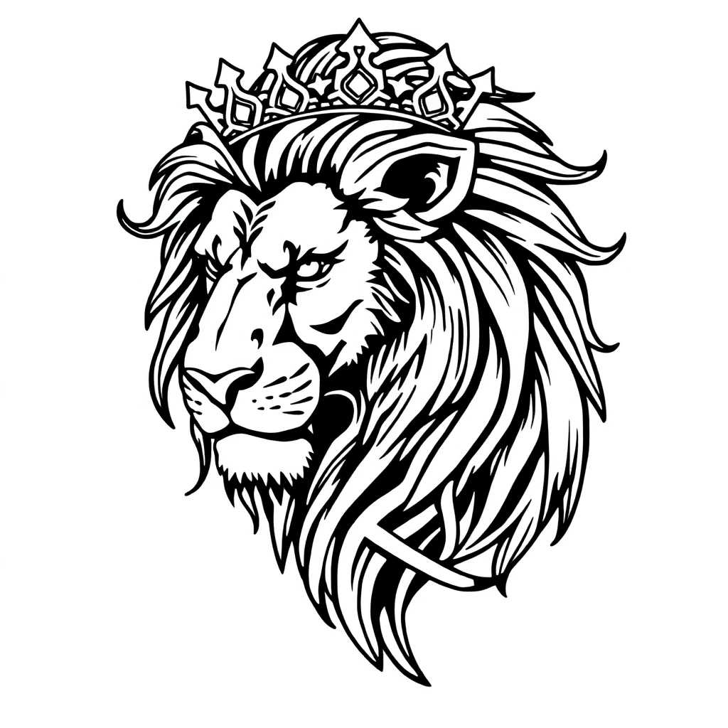 Tatouage lion en style celtique, design généré par IA