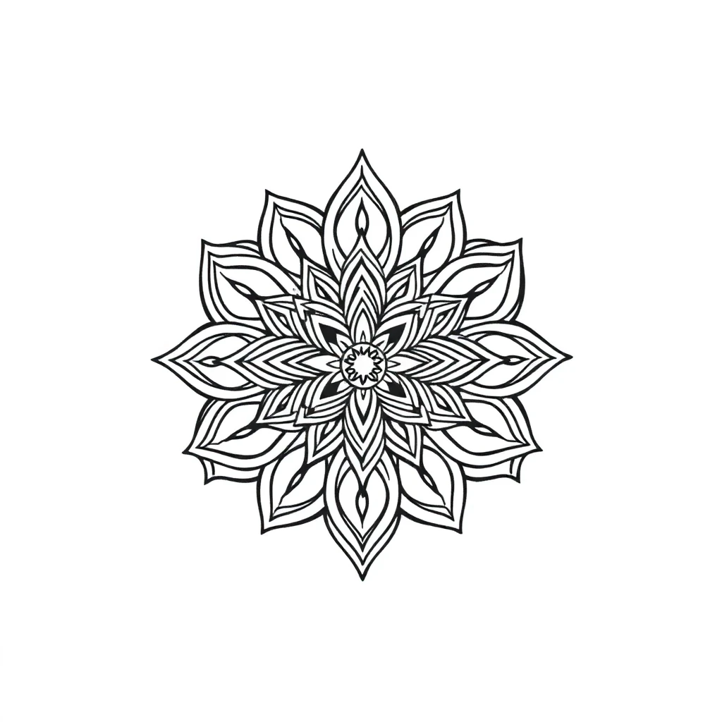 Tatouage fleur de lotus en style celtique, design généré par IA