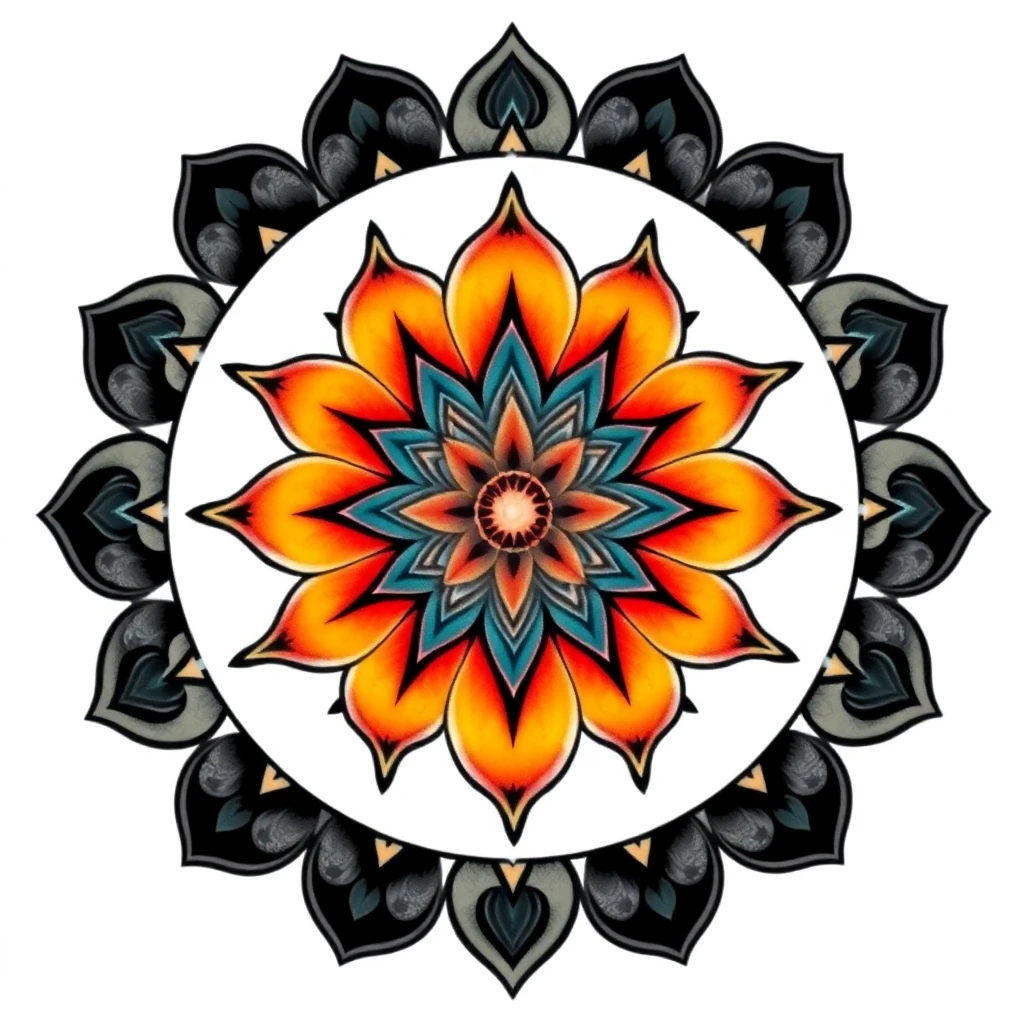 Tatouage lotus en style japonais, design noir et gris généré avec Tatua