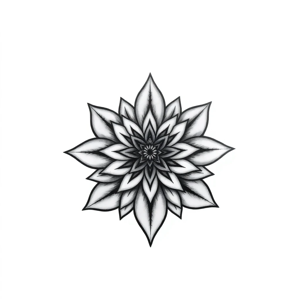 Tatouage fleur de lotus en style micro-réalisme, design généré par IA