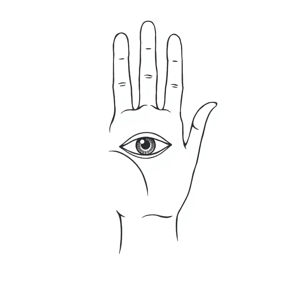 Tatouage main en style minimaliste