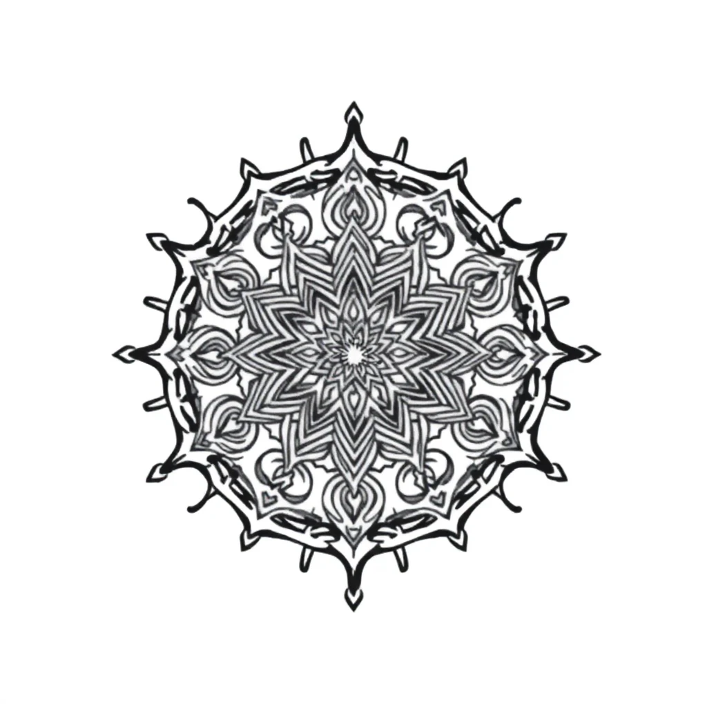 Tatouage mandala dos en style celtique, design généré par IA