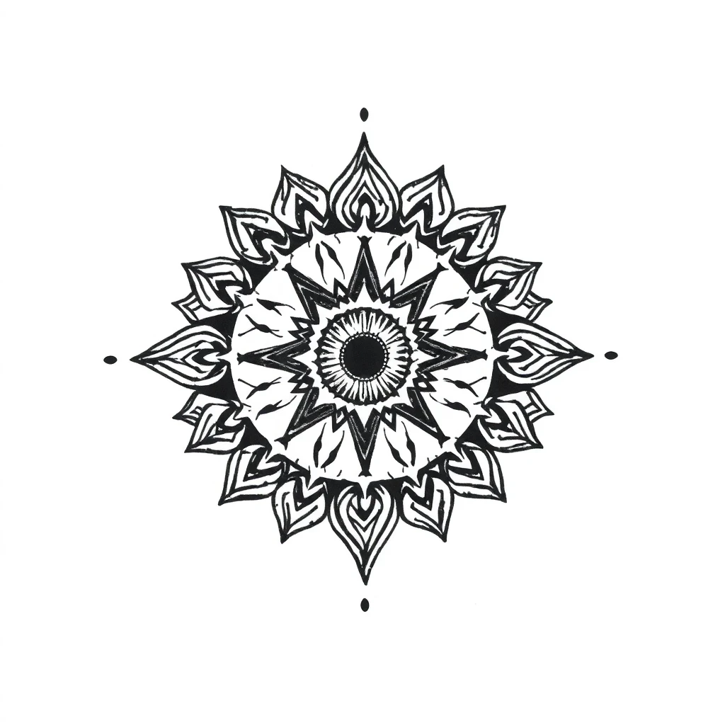 Œil en tatouage dotwork avec dégradés de points