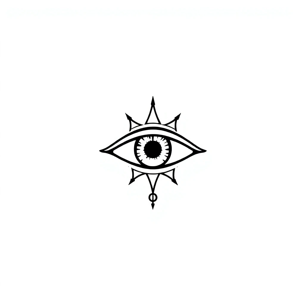 Tatouage yeux en style minimaliste