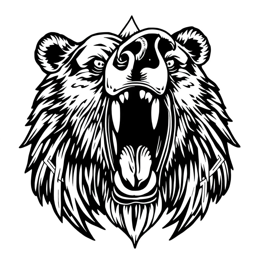 Tatouage ours en style celtique, design généré par IA
