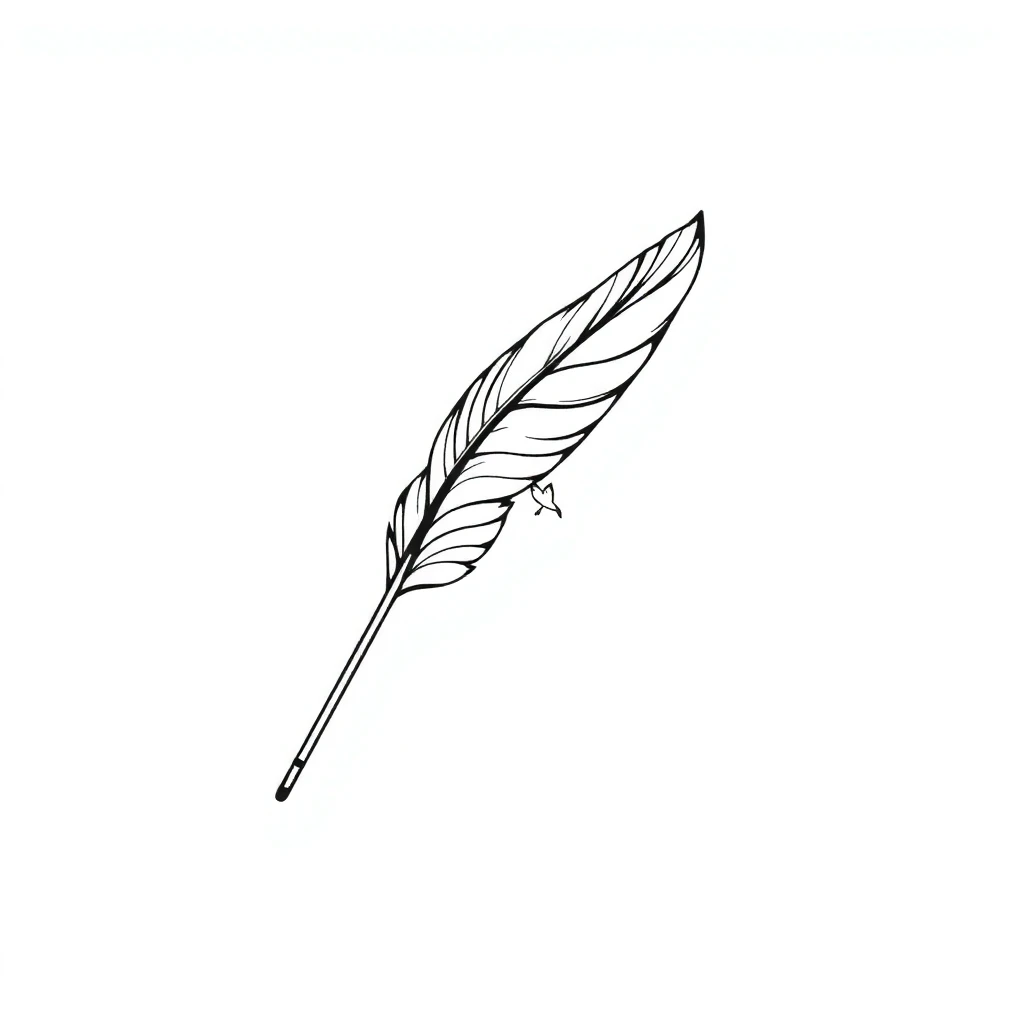 Plume, support classique du lettrage, design généré avec Tatua
