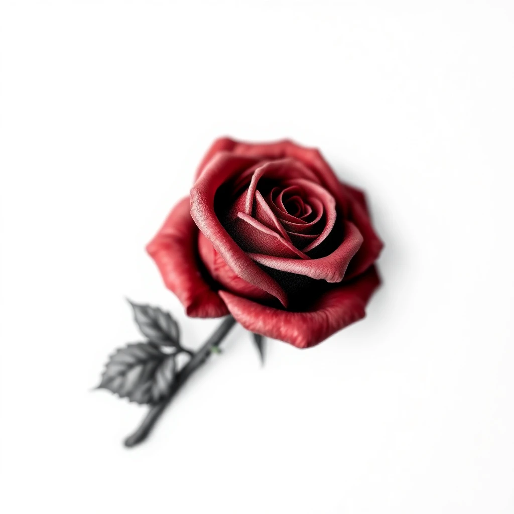 Tatouage rose en style micro-réalisme, design généré par IA