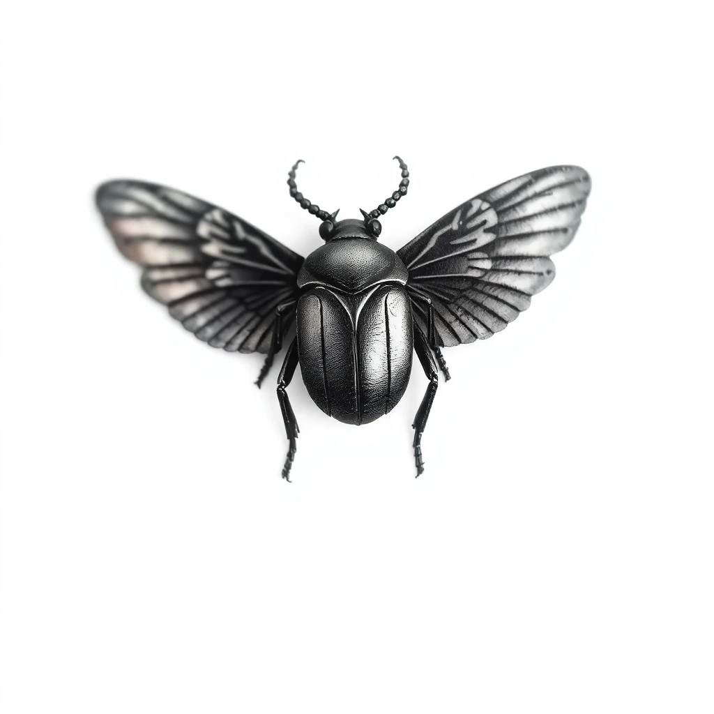 Tatouage scarabée en style micro-réalisme, design généré par IA