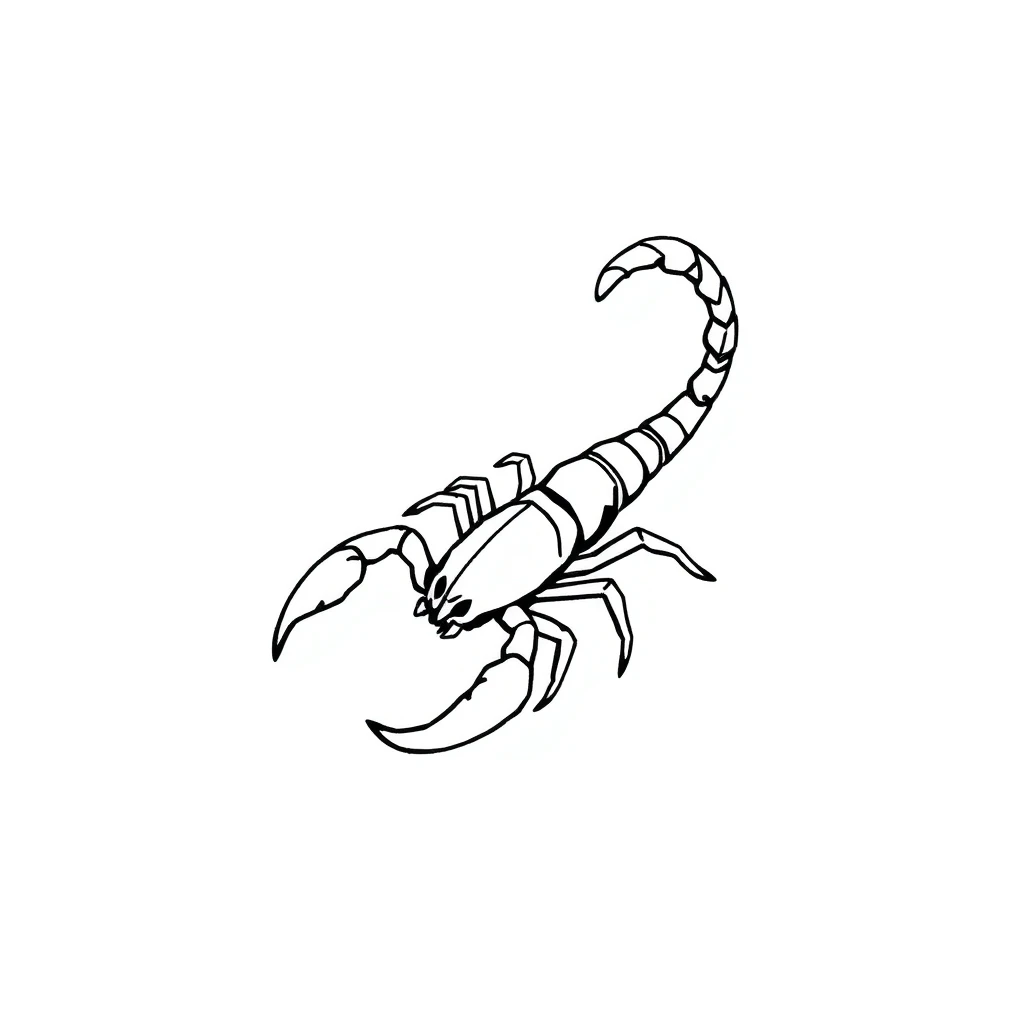 Idée de tatouage scorpion en minimaliste pour l'avant-bras