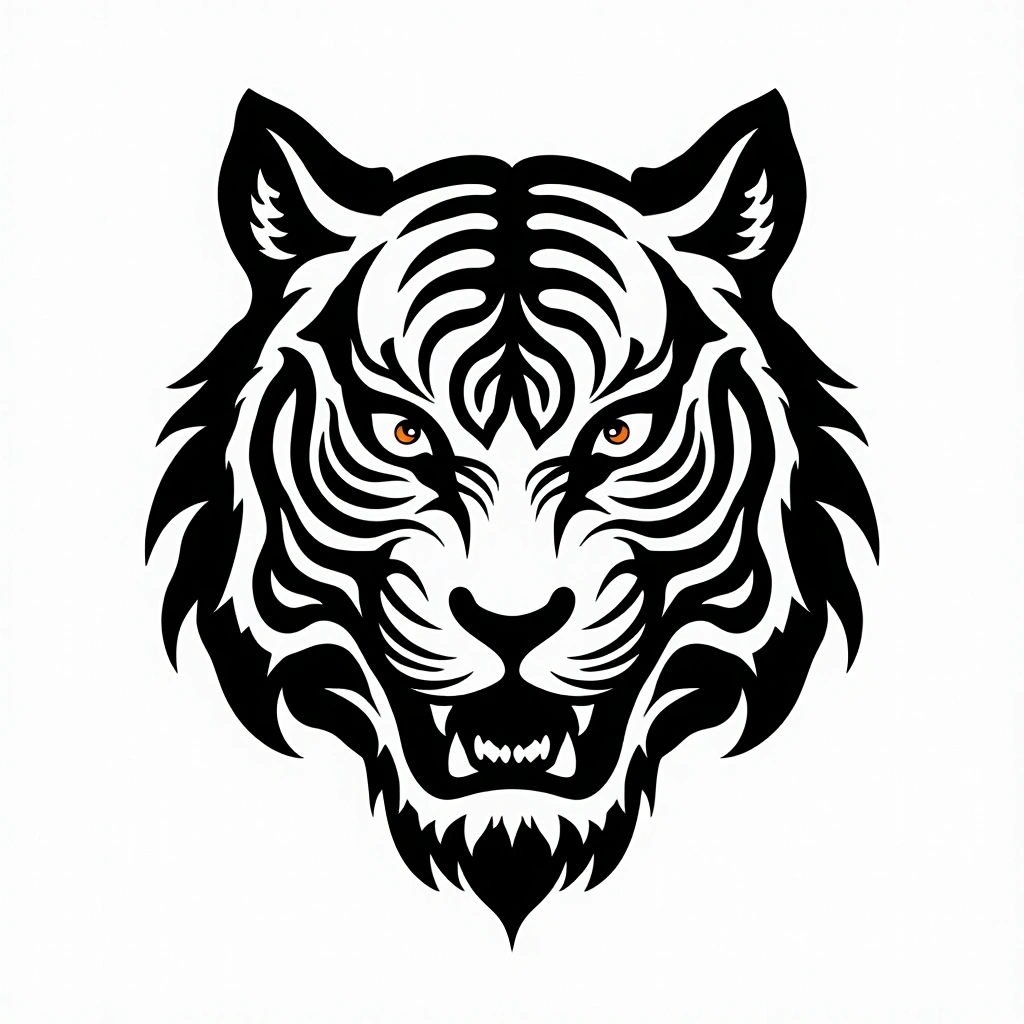Tatouage tigre en style maori, design généré par IA