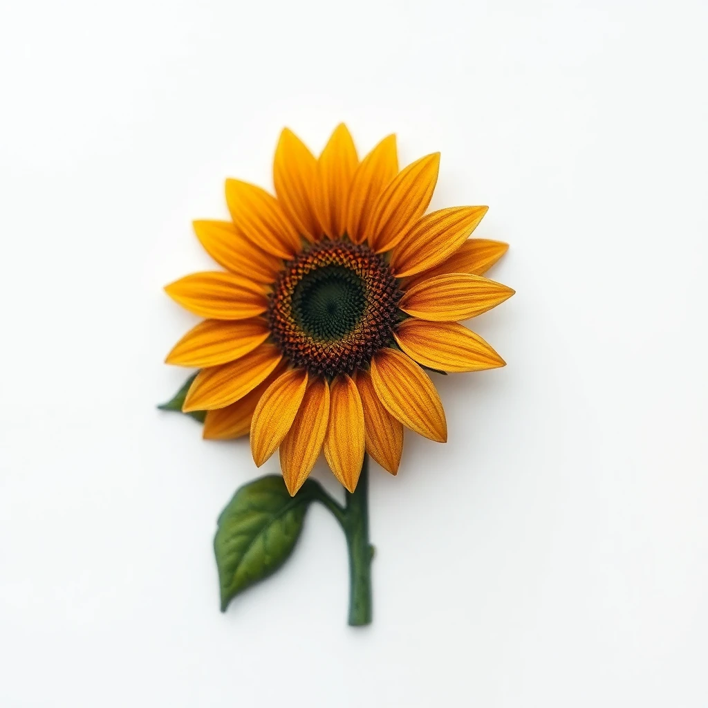 Tatouage tournesol en style micro-réalisme, design généré par IA