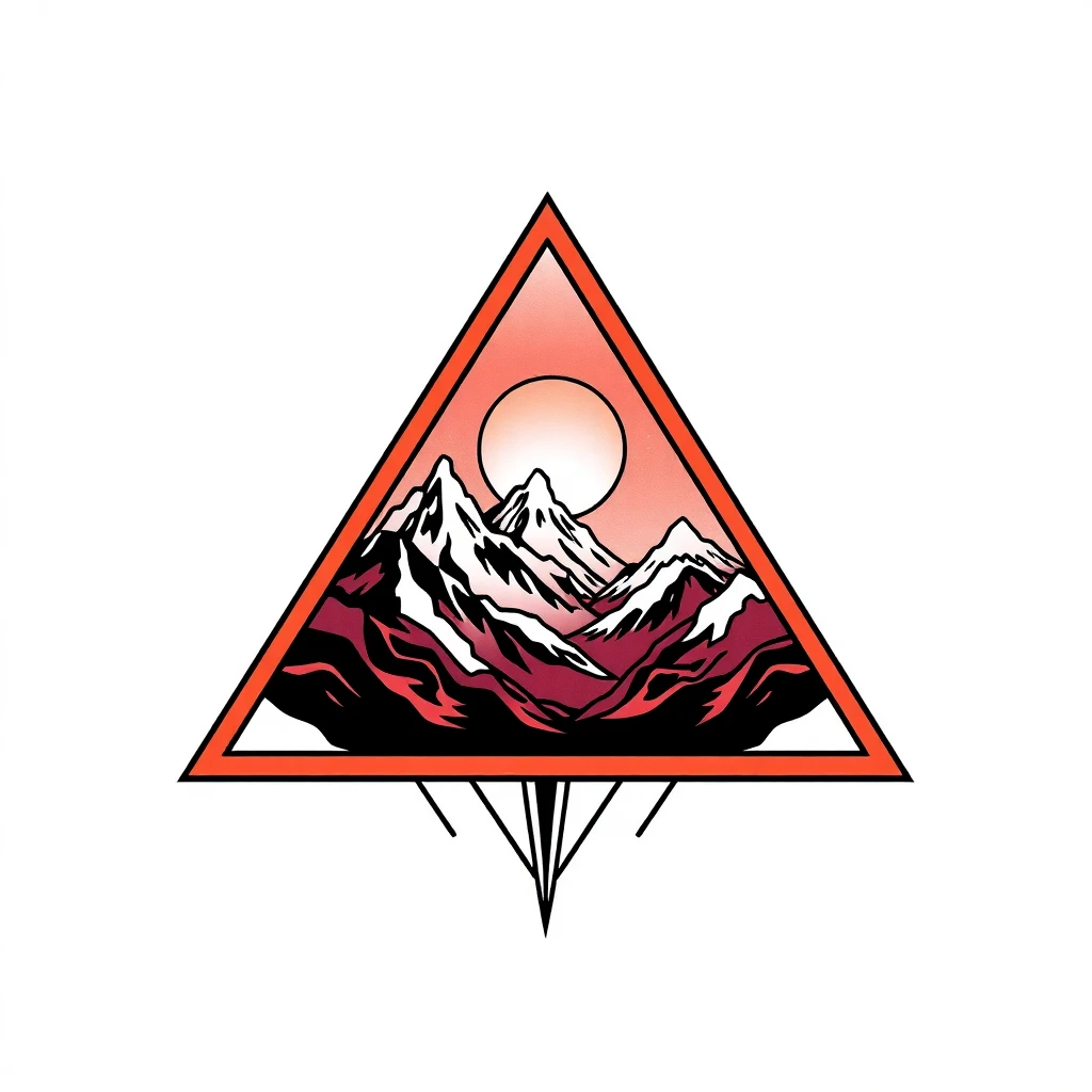 Tatouage triangle en style anime, design généré par IA