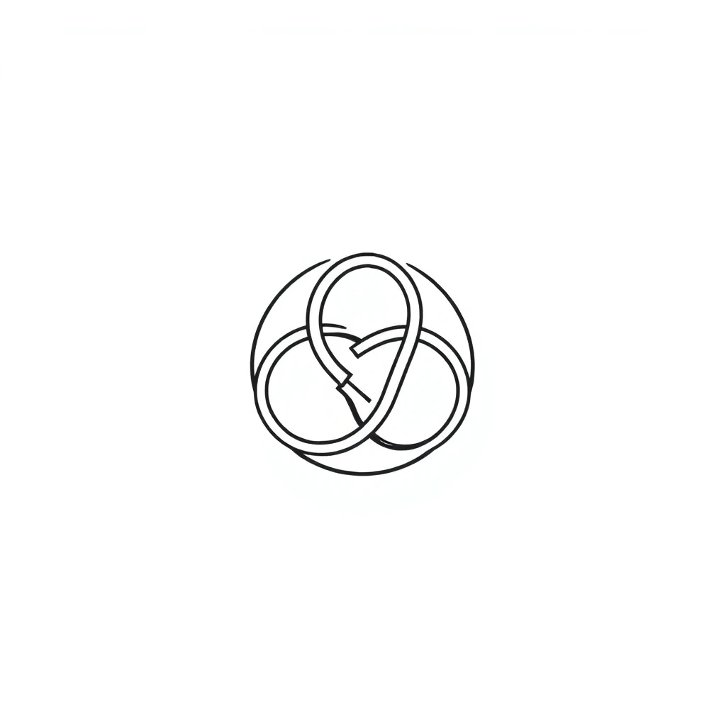Tatouage labyrinthe en style minimaliste